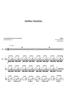 Mother Machine - Delain - Full Drum Transcription / Drum Sheet Music - Jaslow Drum Sheets