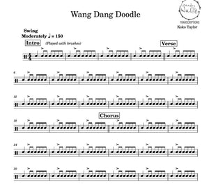 Wang Dang Doodle - Koko Taylor - Full Drum Transcription / Drum Sheet Music - Percunerds Transcriptions