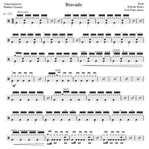 Bravado - Rush - Collection of Drum Transcriptions / Drum Sheet Music - Drumm Transcriptions
