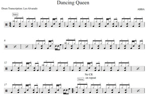 Dancing Queen - ABBA - Full Drum Transcription / Drum Sheet Music - Leo Alvarado