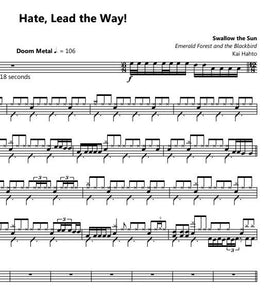Hate, Lead the Way! - Swallow the Sun - Full Drum Transcription / Drum Sheet Music - Jaslow Drum Sheets