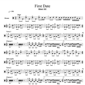 First Date - Blink 182 - Full Drum Transcription / Drum Sheet Music - Smdrums