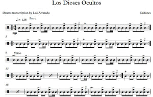 Los Dioses Ocultos - Caifanes - Full Drum Transcription / Drum Sheet Music - Leo Alvarado
