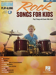 Rock Songs for Kids Drum Play-Along Volume 41 publication cover