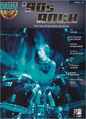 90s Rock Drum Play-Along Volume 6 publication cover