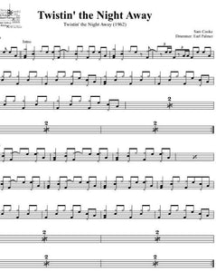 Twistin' the Night Away - Sam Cooke - Full Drum Transcription / Drum Sheet Music - DrumSetSheetMusic.com