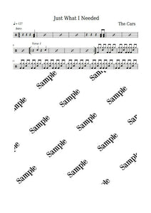 Just What I Needed - The Cars - Full Drum Transcription / Drum Sheet Music - KiwiDrums