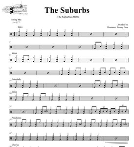 The Suburbs - Arcade Fire - Full Drum Transcription / Drum Sheet Music - DrumSetSheetMusic.com