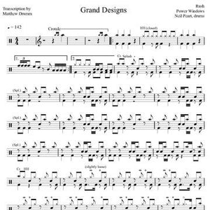 Grand Designs - Rush - Full Drum Transcription / Drum Sheet Music - Drumm Transcriptions