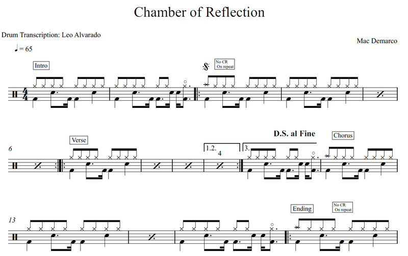 Reflections [Drum Chart] - Drum Set - Digital Sheet Music