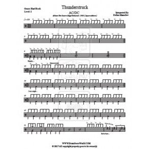 Thunderstruck - AC/DC - Drum Sheet Music - DrumScoreWorld.com ...