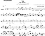 Fire - The Jimi Hendrix Experience - Rough Draft Drum Transcription / Drum Sheet Music - DrumSetSheetMusic.com