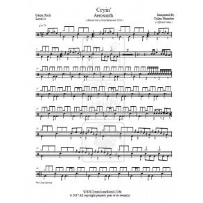 Cryin' - Aerosmith - Full Drum Transcription / Drum Sheet Music - DrumScoreWorld.com