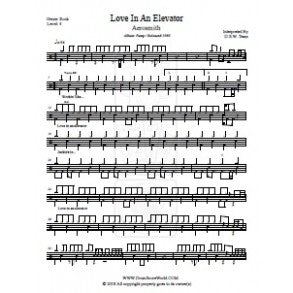 Love in an Elevator - Aerosmith - Full Drum Transcription / Drum Sheet Music - DrumScoreWorld.com