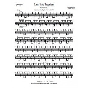 Let's Stay Together - Al Green - Full Drum Transcription / Drum Sheet Music - DrumScoreWorld.com