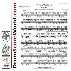 It's How you say it - Al Jarreau - Full Drum Transcription / Drum Sheet Music - DrumScoreWorld.com