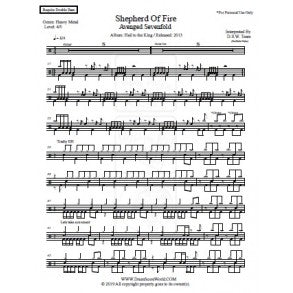 Shepherd of Fire - Avenged Sevenfold - Full Drum Transcription / Drum Sheet Music - DrumScoreWorld.com