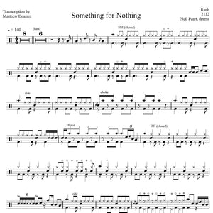 Something for Nothing - Rush - Collection of Drum Transcriptions / Drum Sheet Music - Drumm Transcriptions