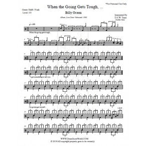 When the Going Gets Tough, the Tough Get Going ... - Billy Ocean - Full Drum Transcription / Drum Sheet Music - DrumScoreWorld.com