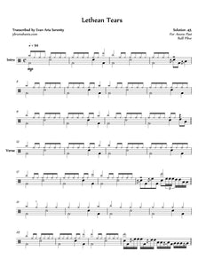 Lethean Tears - Solution .45 - Full Drum Transcription / Drum Sheet Music - Jaslow Drum Sheets