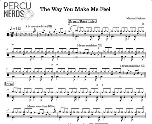 The Way You Make Me Feel - Michael Jackson - Full Drum Transcription / Drum Sheet Music - Percunerds Transcriptions