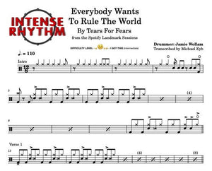 Everybody Wants to Rule the World - Tears for Fears - Full Drum Transcription / Drum Sheet Music - Intense Rhythm Drum Studios