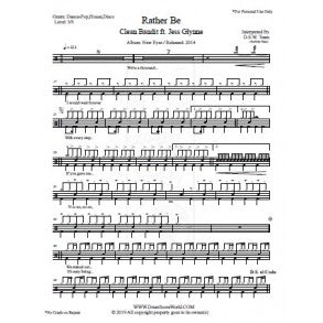 Rather Be (feat. Jess Glynne) - Clean Bandit - Full Drum Transcription / Drum Sheet Music - DrumScoreWorld.com