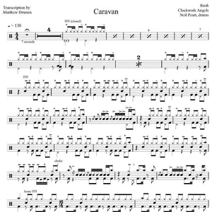 Caravan - Rush - Full Drum Transcription / Drum Sheet Music - Drumm Transcriptions