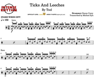 Ticks and Leeches - Tool - Full Drum Transcription / Drum Sheet Music - Intense Rhythm Drum Studios