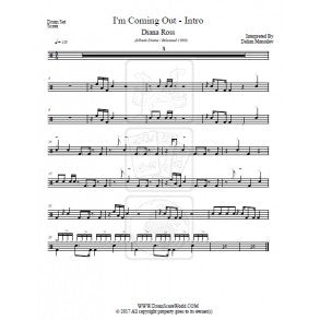 I'm Coming Out - Diana Ross - Full Drum Transcription / Drum Sheet Music - DrumScoreWorld.com