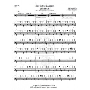 Brothers in Arms - Dire Straits - Full Drum Transcription / Drum Sheet Music - DrumScoreWorld.com