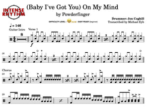 (Baby I've Got You) on My Mind - Powderfinger - Full Drum Transcription / Drum Sheet Music - Intense Rhythm Drum Studios
