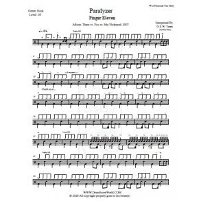 Paralyzer - Finger Eleven - Full Drum Transcription / Drum Sheet Music - DrumScoreWorld.com