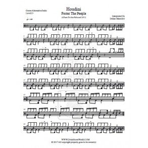 Houdini - Foster the People - Full Drum Transcription / Drum Sheet Music - DrumScoreWorld.com