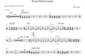 Seven Nation Army - The White Stripes - Full Drum Transcription / Drum Sheet Music - Leo Alvarado