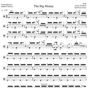 The Big Money - Rush - Full Drum Transcription / Drum Sheet Music - Drumm Transcriptions