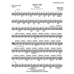 ABACAB - Genesis - Full Drum Transcription / Drum Sheet Music - DrumScoreWorld.com
