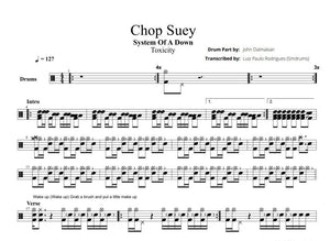 Chop Suey! - System of a Down - Full Drum Transcription / Drum Sheet Music - Smdrums