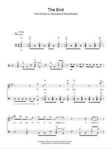 The End - The Beatles - Full Drum Transcription / Drum Sheet Music - SheetMusicDirect D