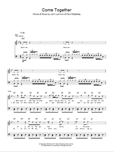 Come Together - The Beatles - Full Drum Transcription / Drum Sheet Music - SheetMusicDirect D