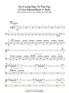 ekko Frank Worthley Pounding It's A Long Way To The Top (If You Wanna Rock 'N' Roll) - AC/DC - Drum  Sheet Music - SheetMusicDirect D – DrumSetSheetMusic