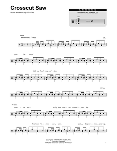 Crosscut Saw - Eric Clapton - Full Drum Transcription / Drum Sheet Music - SheetMusicDirect DT