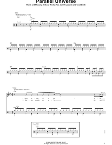 Parallel Universe - Red Hot Chili Peppers - Full Drum Transcription / Drum Sheet Music - SheetMusicDirect DT