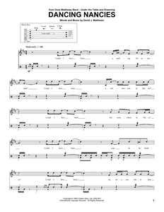 Dancing Nancies - Dave Matthews Band - Full Drum Transcription / Drum Sheet Music - SheetMusicDirect DT