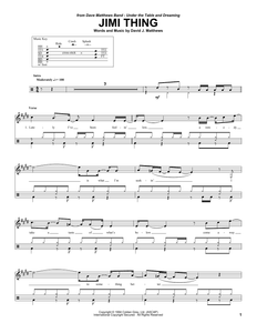 Jimi Thing - Dave Matthews Band - Full Drum Transcription / Drum Sheet Music - SheetMusicDirect DT