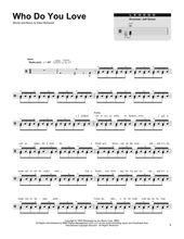 Who Do You Love? - Bo Diddley - Full Drum Transcription / Drum Sheet Music - SheetMusicDirect DT