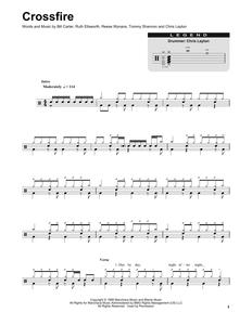 Crossfire - Stevie Ray Vaughan & Double Trouble - Full Drum Transcription / Drum Sheet Music - SheetMusicDirect DT170264