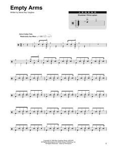 Empty Arms - Stevie Ray Vaughan & Double Trouble - Full Drum Transcription / Drum Sheet Music - SheetMusicDirect DT