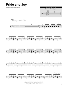 Pride and Joy - Stevie Ray Vaughan & Double Trouble - Full Drum Transcription / Drum Sheet Music - SheetMusicDirect DT170262
