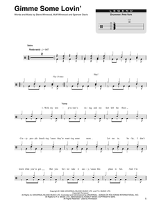 Gimme Some Lovin' - Spencer Davis Group - Full Drum Transcription / Drum Sheet Music - SheetMusicDirect DT173955